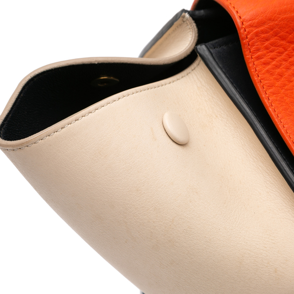 Pre-Loved Celine Medium Tricolor Leather Trapeze Satchel - Picture 7 of 9